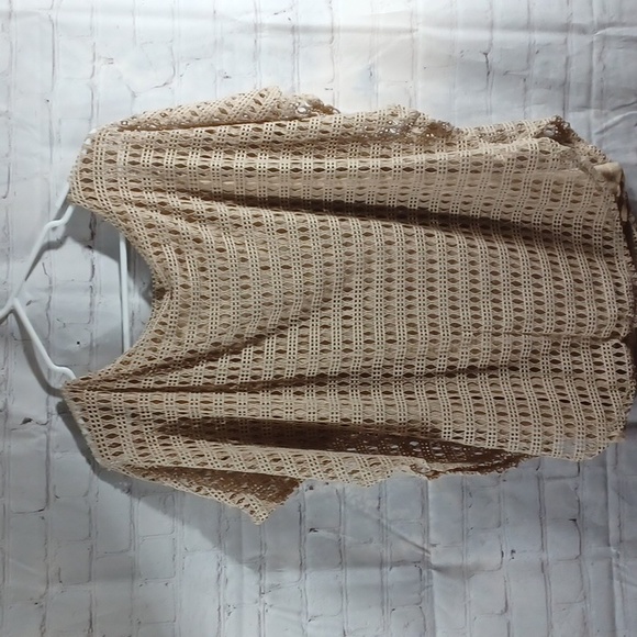 Naif Womans Crochet Lined Tan Top  2XL - Picture 3 of 9